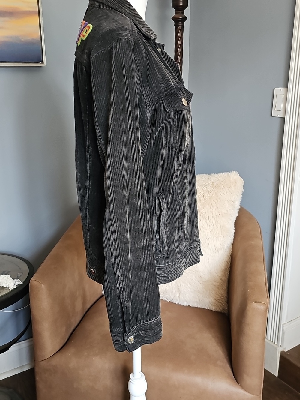 RIPNDIP Prisma Corduroy Jacket In Washed BLack SZ M - Picture 9 of 15